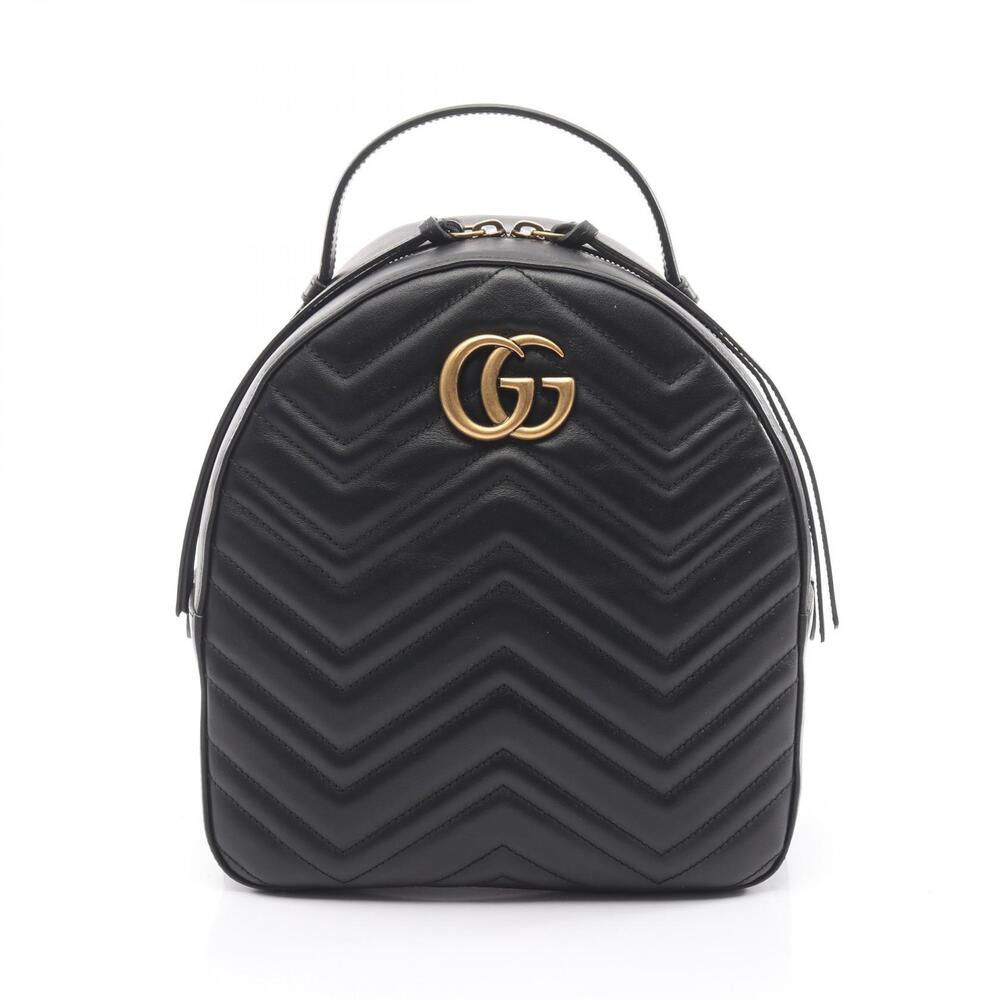 Gucci GG Marmont Backpack Rucksack Leather Black